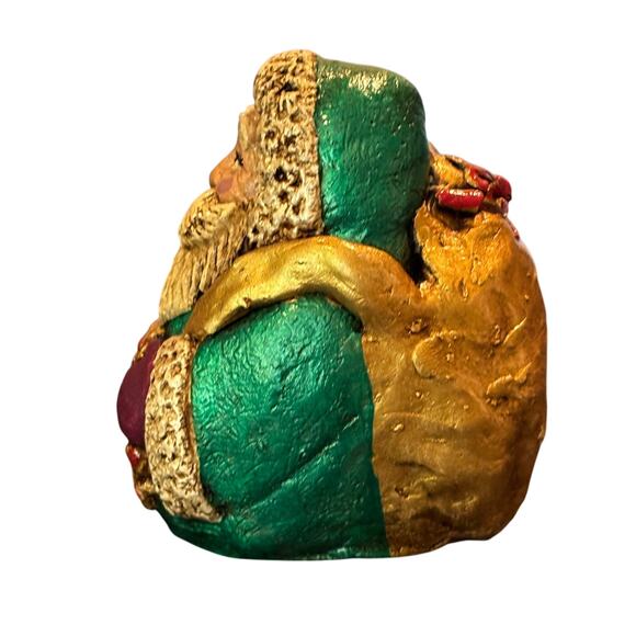 Vintage '90's Roly Poly Resin Santa Claus, Hand Painted, EUC - Picture 2 of 5